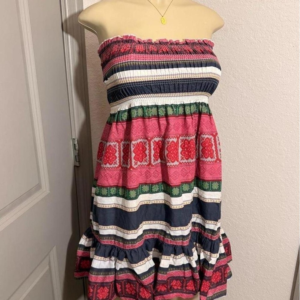 Moda International multicolor strapless summer dress